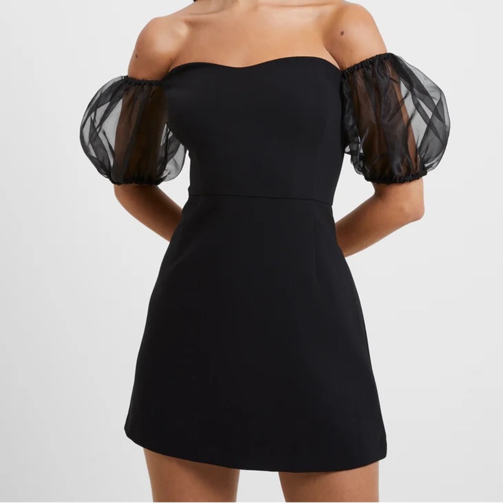 French Connection Whisper puff sleeve dress